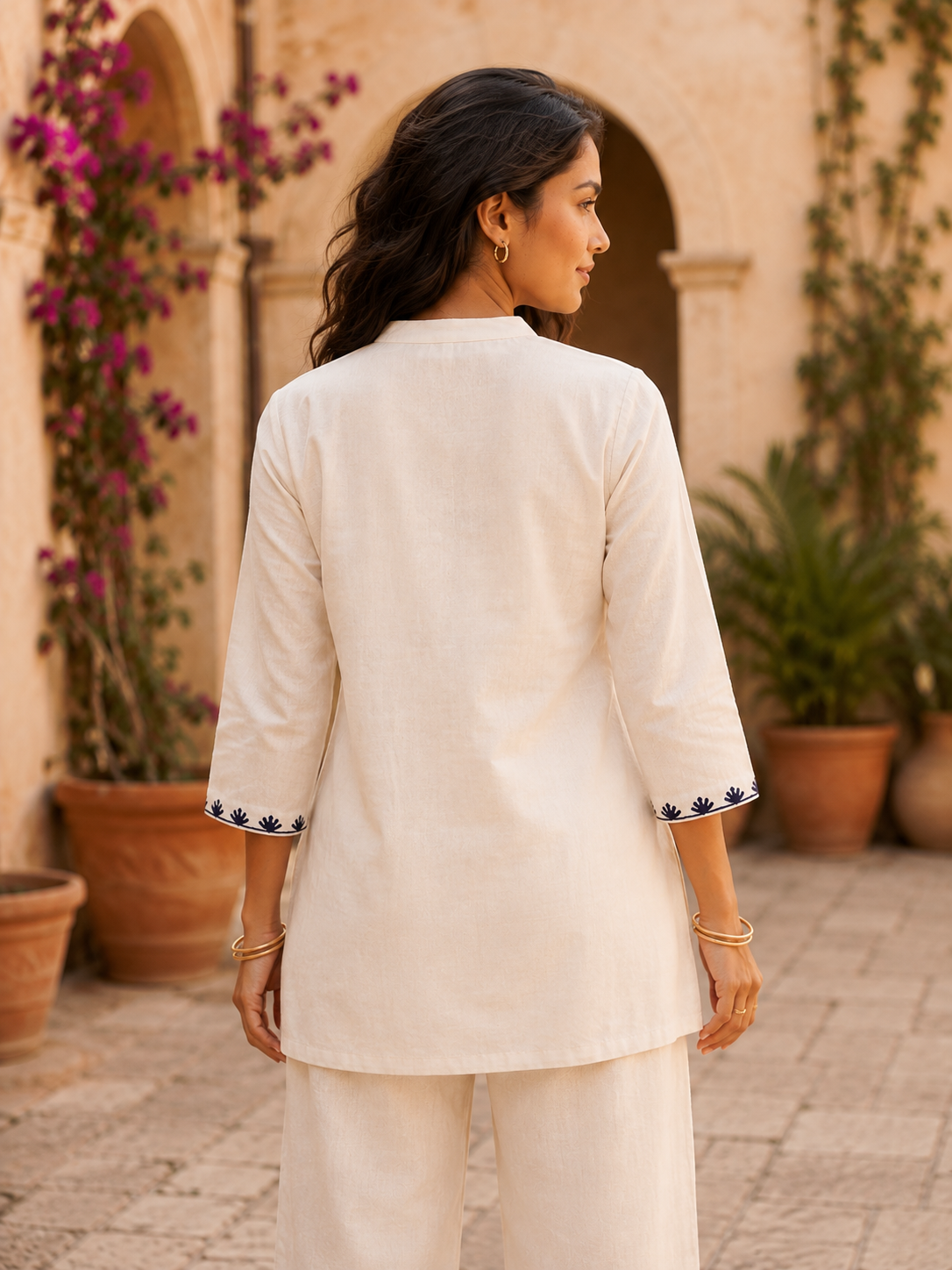 Elegant Cotton Flex Embroidered Co-Ord Set for Women