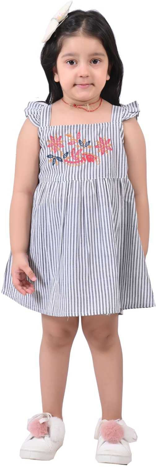 Frock Kids Dress for Girls | Stripes Flower