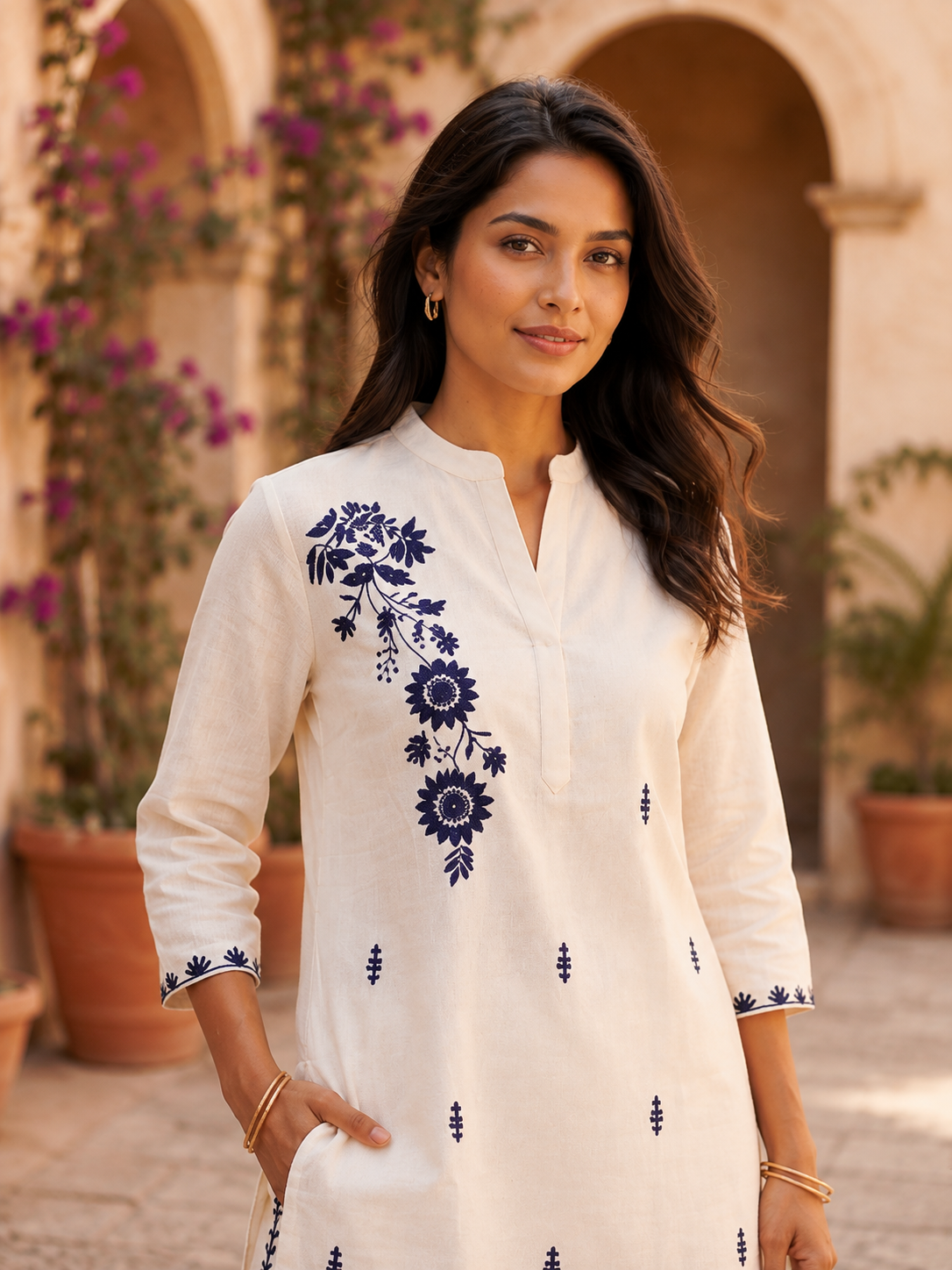 Elegant Cotton Flex Embroidered Co-Ord Set for Women