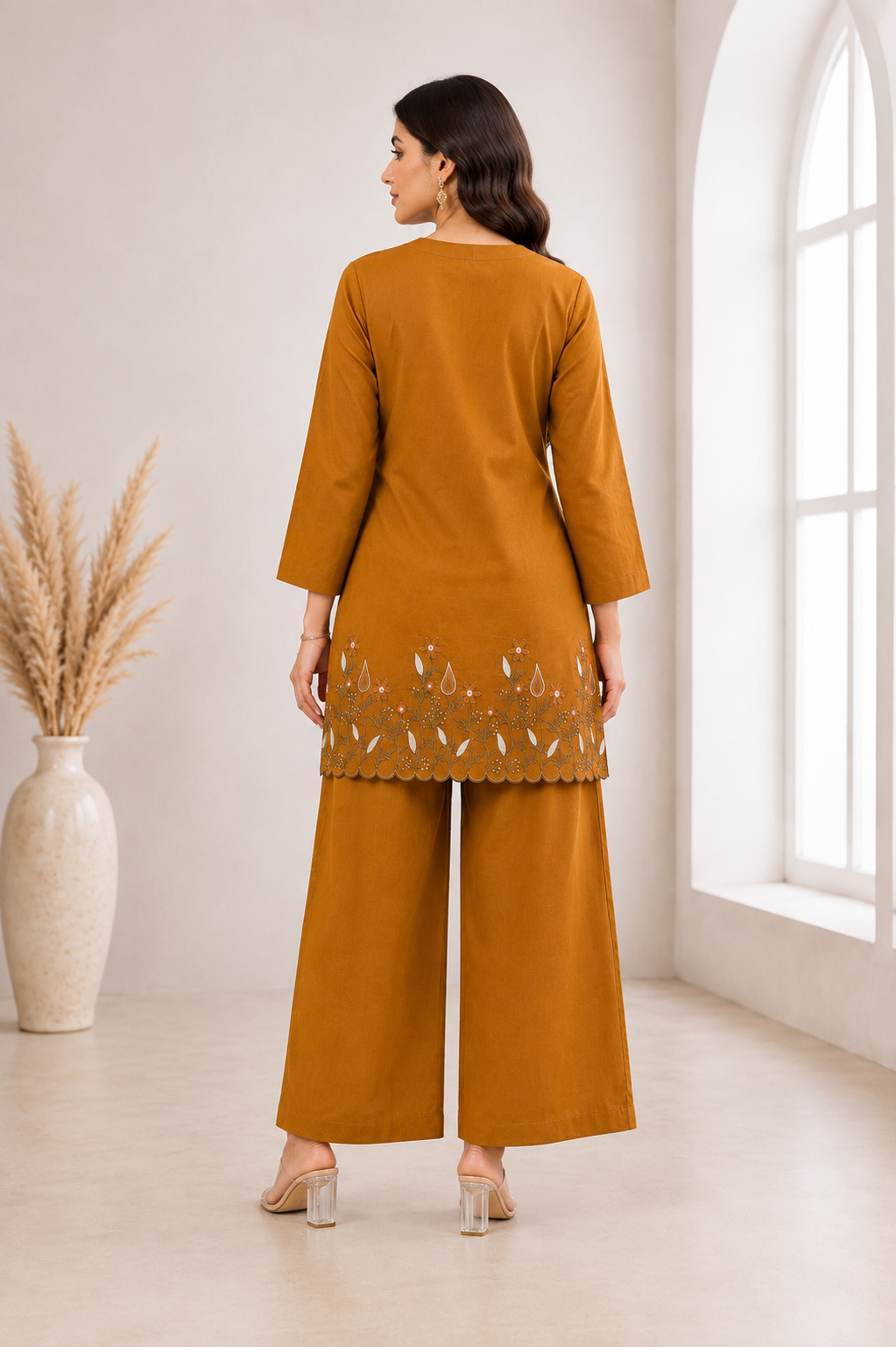 Pure Cotton Embroidered Co-Ord Set for Women