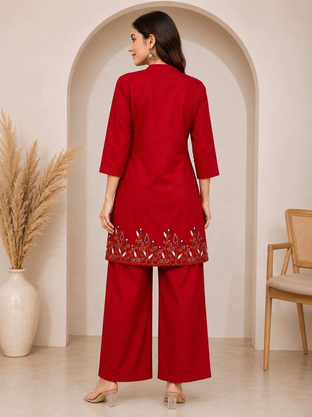 Pure Cotton Embroidered Co-Ord Set for Women