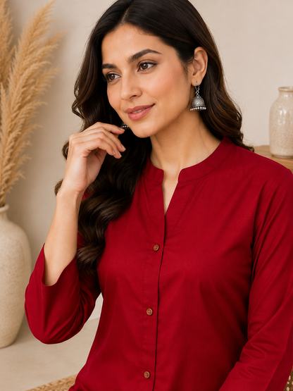 Pure Cotton Embroidered Co-Ord Set for Women