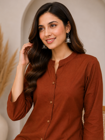 Pure Cotton Embroidered Co-Ord Set for Women