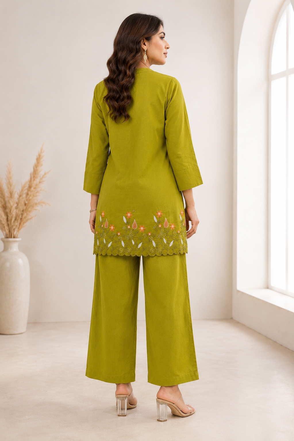 Pure Cotton Embroidered Co-Ord Set for Women