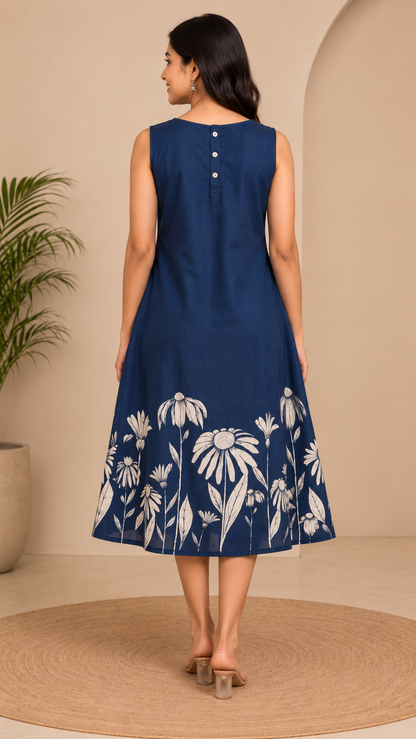 Floral Print A-Line Dress