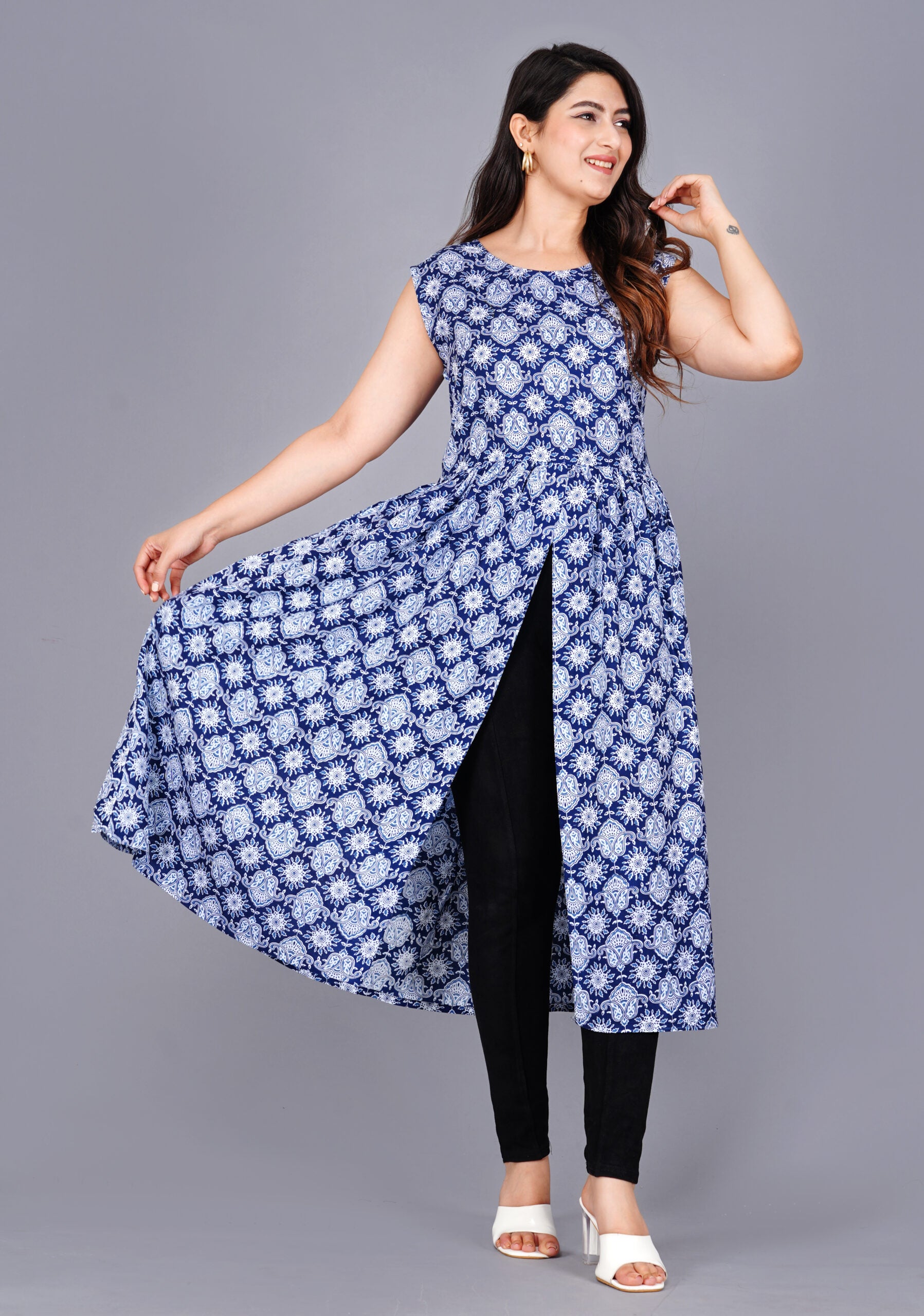 Sleeveless Dresses for Women - Blue