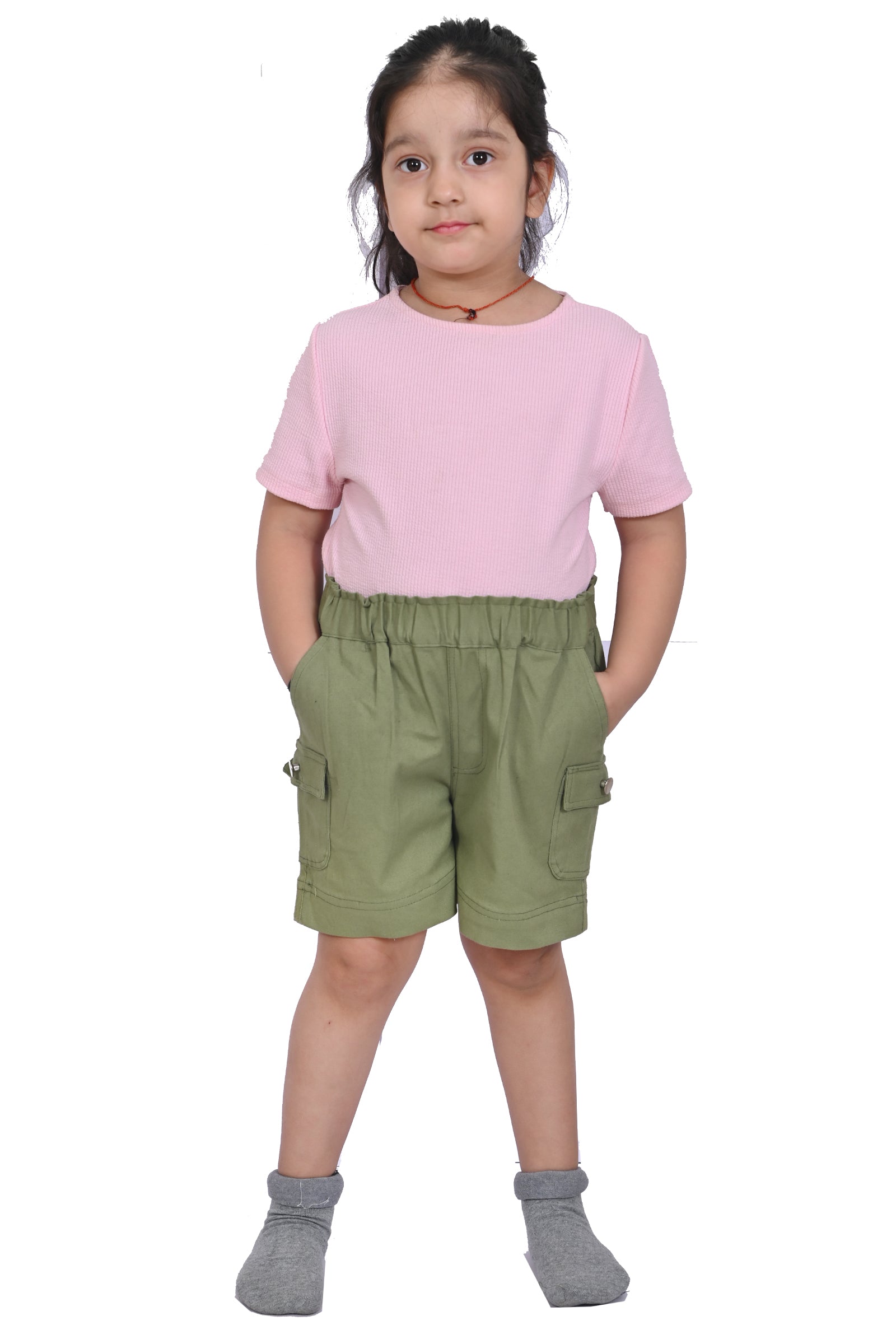 Shorts Kids Dress for Girls - Green