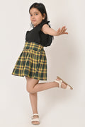 Kids Skirts for Girls - Check Yellow
