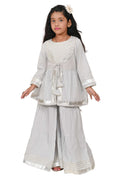 Traditional Dress for Girls - Rayon Gray