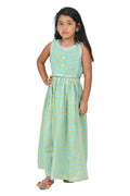 Lehnga Choli Traditional Dress for Girls - Cotton Aqua