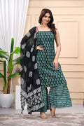 Sleeveless Sharara Set for Women | Green