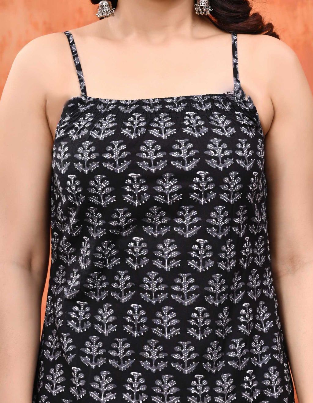 Sleeveless Sharara Set for Women | Black Leaf