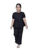 Kids Co-ord Sets Western Dress for Kids Girls - Black