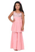 Traditional Dress for Girls - Rayon Baby Pink