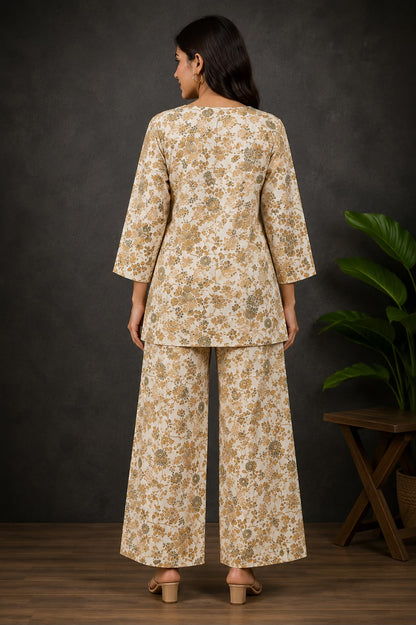 Pure Cotton Floral Printed Co-Ord Set