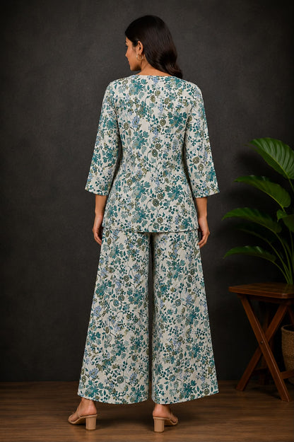 Pure Cotton Floral Printed Co-Ord Set