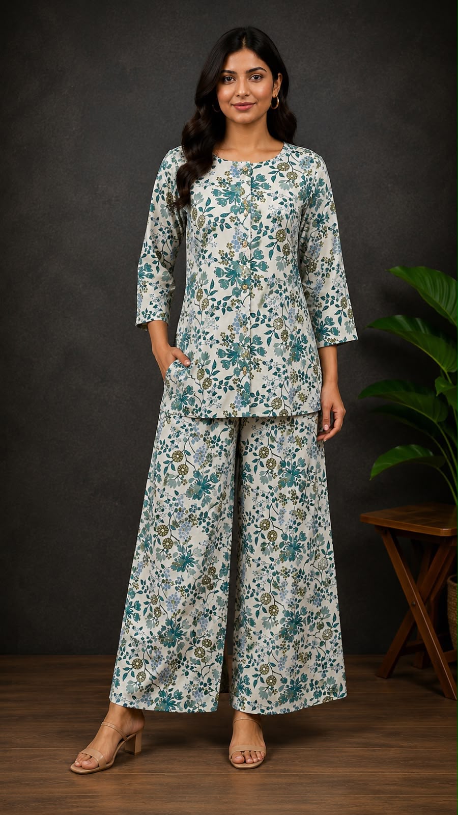 Pure Cotton Floral Printed Co-Ord Set