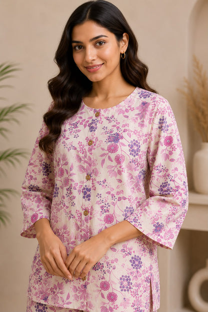 Pure Cotton Floral Printed Co-Ord Set
