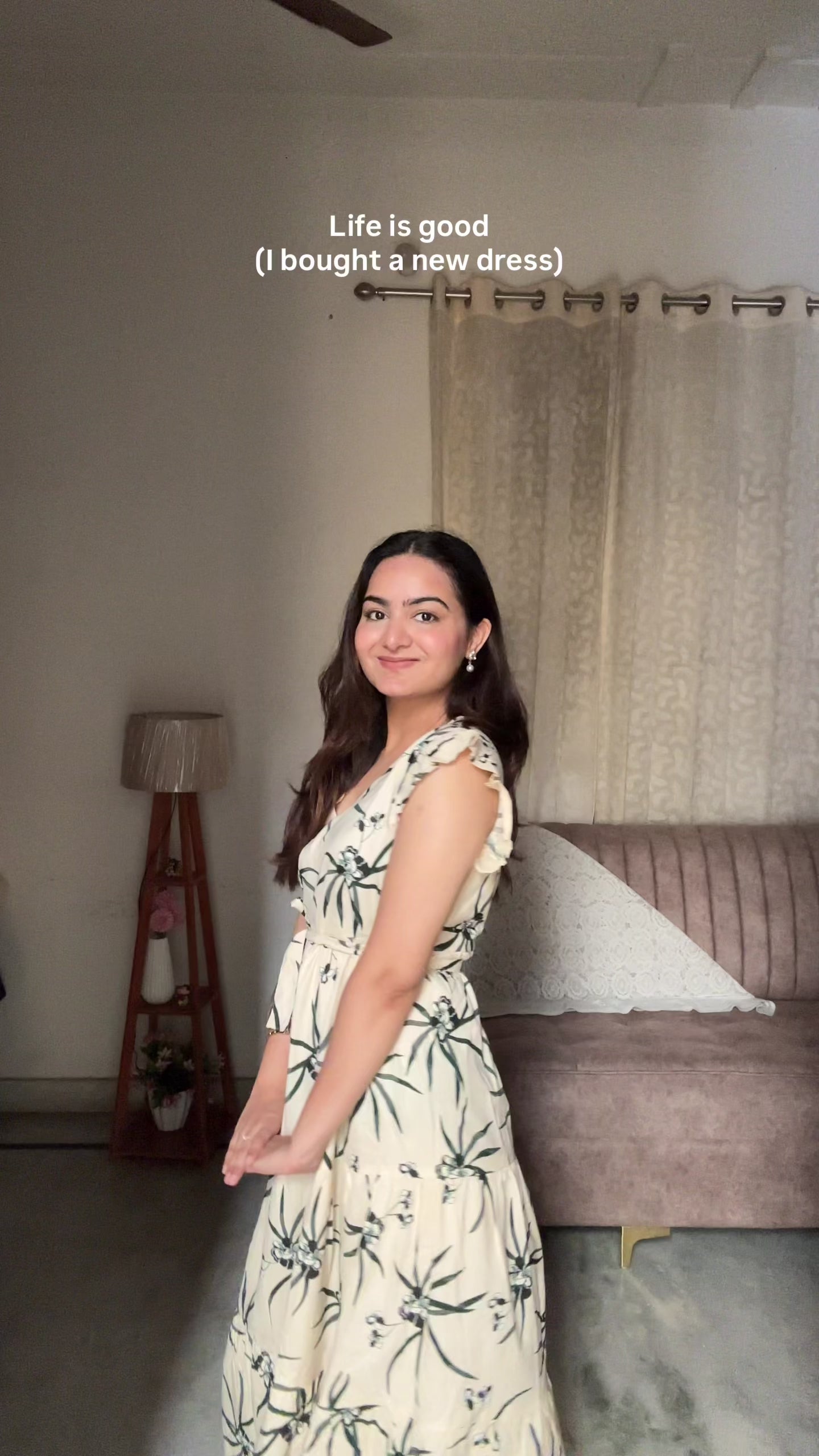 Floral Print Midi Dress for women | CLOTH BITES