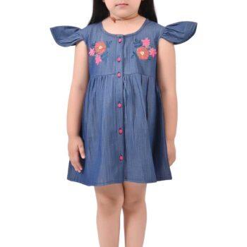 Frock Kids Dress for Girls | Pink Flower
