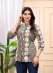 Stylish & Comfortable V-Neck Cotton Tops for Women | Brown