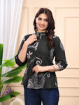 Stylish & Comfortable V-Neck Cotton Tops for Women | Black