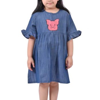 Cotton Long Frocks for Kids Girls | Animal Print