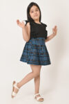 Kids Skirts for Girls - Check Blue