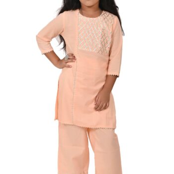 Kurta Pant Traditional Dress for Girls - Rayon Peach