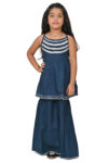 Traditional Dress for Girls - Rayon Teal Blue