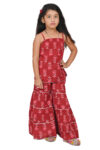 Traditional Dress for Girls - Cotton Maroon