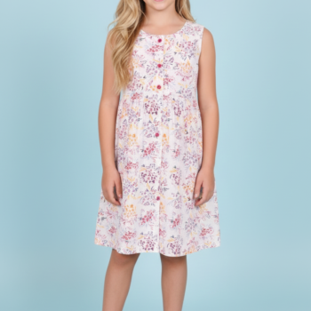 Kids Cotton Long Frocks for Kids Girls | Multicolor Print