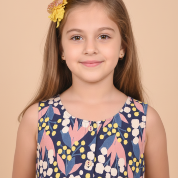 Cotton Long Frocks for Kids Girls | Yellow Dot