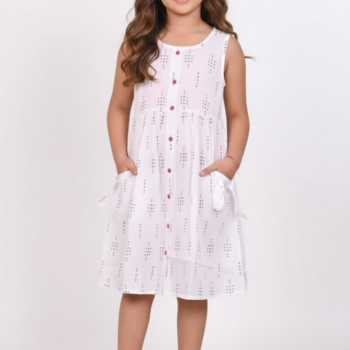 Kids Cotton Long Frocks for Kids Girls | Dot Pattern