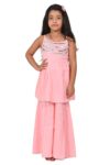 Traditional Dress for Girls - Rayon Baby Pink