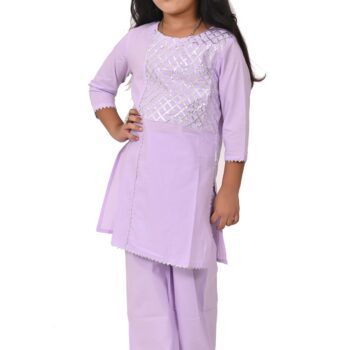 Kurta Pant Traditional Dress for Girls - Rayon Purple