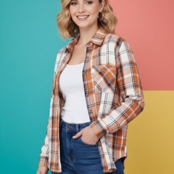 Women Cotton Formal Shirts for Women | Multicolour Checked