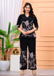 Pure Cotton Tunics Top With Palazzo Co-ord Set for Women | Black